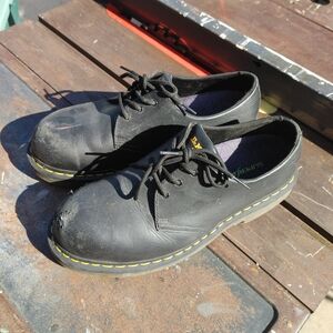 Dr. Martens Steel Toe Black Leather Men's Shoes